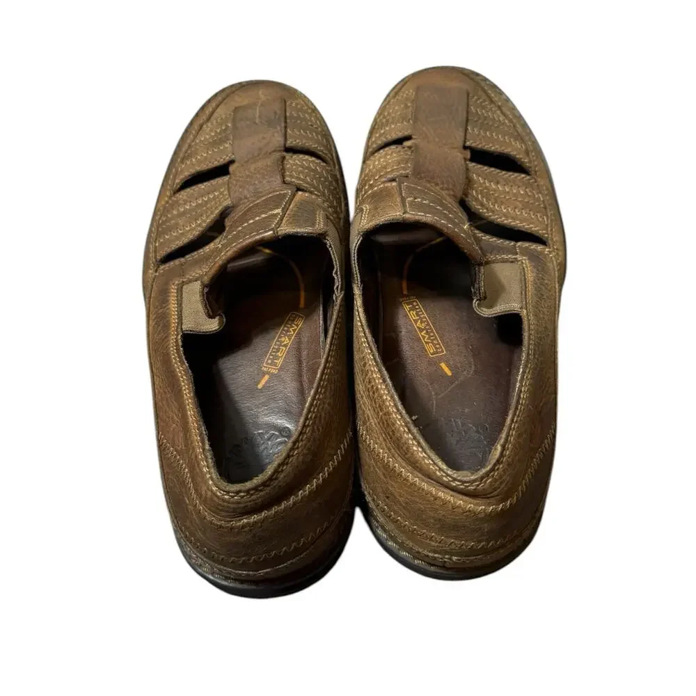 Vtg Y2K Timberland Fisherman Sandals 9 Brown Leather Gorpcore Coastal Grandpa
